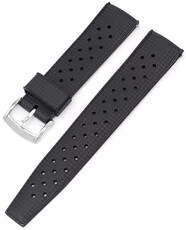Correa de caucho Ricardo Salerno premium 20mm, Black, Quick Release