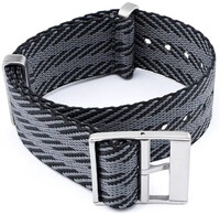 Correa textil Ricardo Mantova premium, Gray/Black, NATO