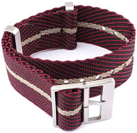 Correa textil Ricardo Mantova premium, Red/Black, NATO