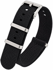 Correa textil Ricardo Olbia premium, Black, NATO