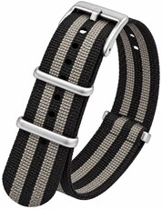 Correa textil Ricardo Ravenna premium, Black/Gray, NATO