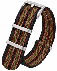 Correa textil Ricardo Ravenna premium, Green/Black, NATO