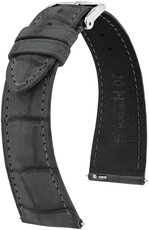 Correa de cuero Hirsch London Nubuk L 04277030-2, gris, piel de aligátor, délka L, Quick Release