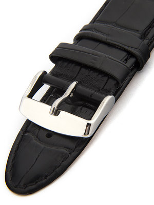 Correa de piel negra unisex HYP-01-NERO