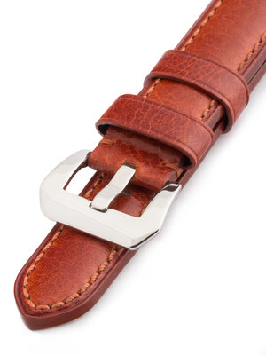 Correa de reloj unisex de cuero marrón HYP-03-MATTONE