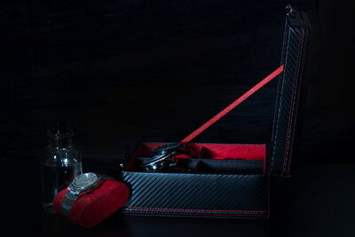 Caja para relojes Friedrich Lederwaren Carbon 32049-2
