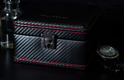 Caja para relojes Friedrich Lederwaren Carbon 32049-2