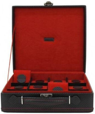 Caja de reloj Friedrich Lederwaren Carbon 32054-2