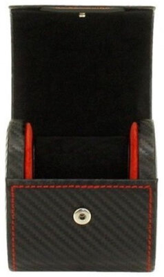 Estuche de viaje para reloj Friedrich Lederwaren Carbon 32057-2
