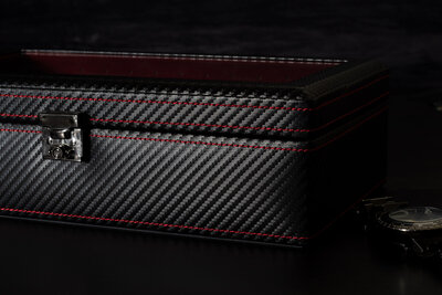 Estuche para relojes Friedrich Lederwaren Carbon 32059-2