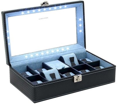 Friedrich Lederwaren Caja de reloj de carbono 32059-5