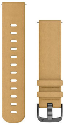 Correa de cuero Garmin 20mm (para Venu, Venu Sq, Venu Sq 2, Venu 2 plus y otros), beige, Quick Release, 010-12691-04