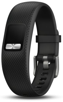 Correa Garmin Vívofit 4, silicona, negra, hebilla plateada, L