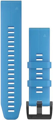 Correa Garmin QuickFit 22mm, silicona, azul, hebilla negra (Fenix 7/6/5, Epix 2, etc.)