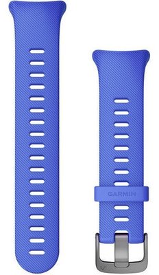 Correa Garmin Forerunner 45S, silicona, azul, hebilla plateada, talla S