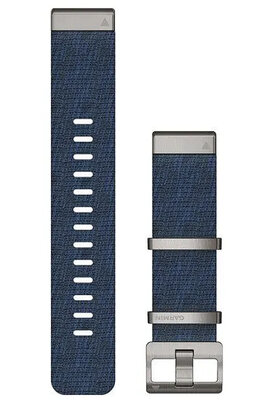 Correa Garmin MARQ, de nailon, azul, hebilla plateada