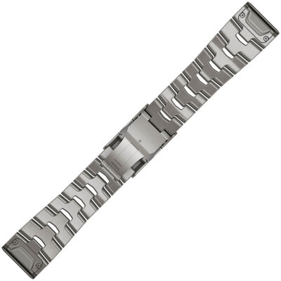 Brazalete de titanio Garmin 26mm (para Garmin Fenix 8/7X/6X (51mm), Tactix y otros), gris, QuickFit, 010-12864-08