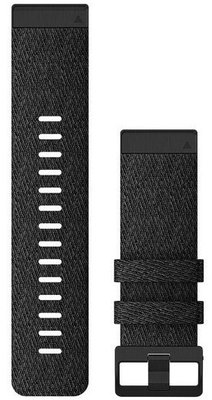 Correa Garmin QuickFit 26mm, nylon, gris oscuro, hebilla negra (Fenix 7X/6X/5X, Tactix, etc.)