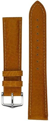 Correa de cuero Hirsch Camelgrain Pro Skin L 01009010-2, marrón, piel de ternera, longitud L, Quick Release