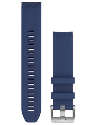 Correa Garmin MARQ, silicona, azul, hebilla plateada