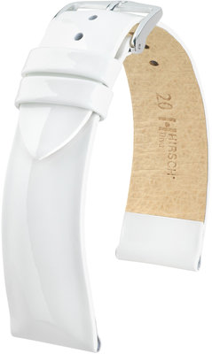 Correa de piel blanca Hirsch Diva M 01536100-2 (Teletina)