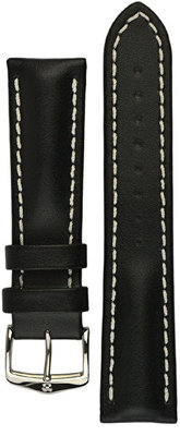 correa de cuero Hirsch Heavy Calf L 01475050-2, negro, piel de becerro, longitud L, Quick Release