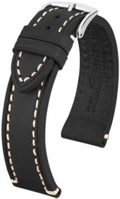 Correa de cuero negra Hirsch Liberty L 10900250-2 (Teletina)