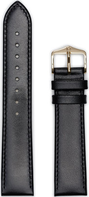 Correa de cuero Hirsch Osiris L 03475050-1, negro, piel de becerro, longitud L, Quick Release