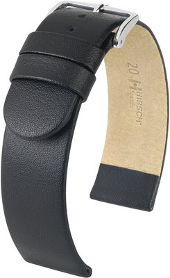 Correa de piel negra Hirsch Scandic L 17872050-2 (Teletina)