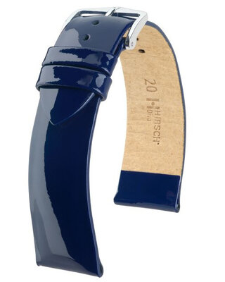 Correa de piel azul oscuro Hirsch Diva M 01536180-2 (Teletina)