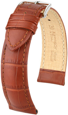 Correa de piel marrón Hirsch Duke L 01028070-2 (Teletina)