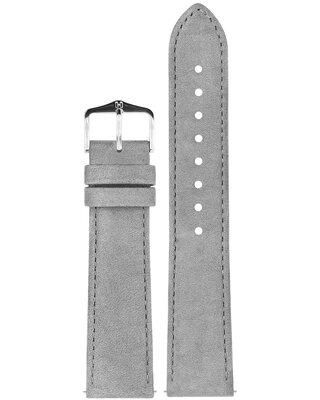 Correa de cuero Hirsch Osiris L 03433030-2, gris, piel de becerro, longitud L, Quick Release