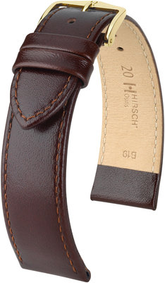 Correa de piel marrón oscuro Hirsch Osiris L 03475010-1 (Teletina)