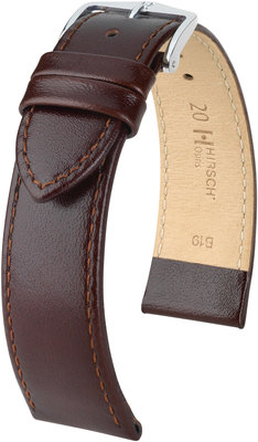 Correa de piel marrón oscuro Hirsch Osiris L 03475010-2 (Teletina)
