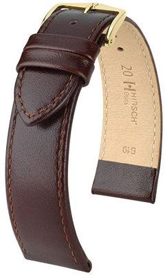 Correa de piel marrón oscuro Hirsch Osiris M 03475110-1 (Teletina)