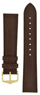 correa de cuero Hirsch Rainbow M 12302610-1, marrón, piel de ternero, longitud M, Quick Release