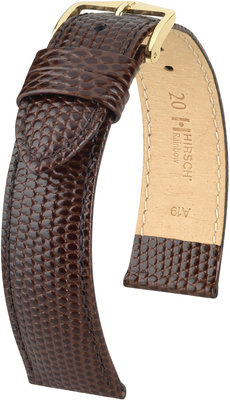Correa de piel marrón oscuro Hirsch Rainbow M 12302610-1 (Teletina)