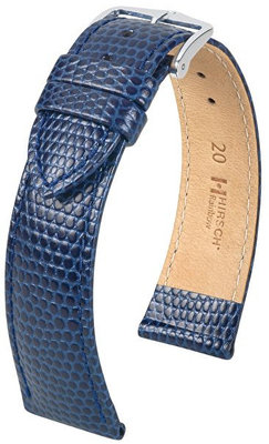 Correa de piel azul oscuro Hirsch Rainbow L 12322680-2 (Teletina)