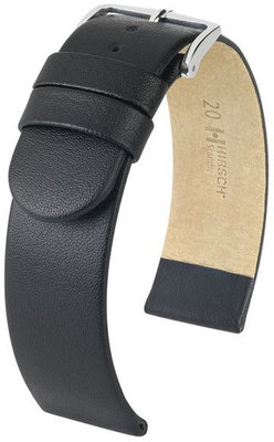 Correa de piel negra Hirsch Scandic M 17852050-2 (Teletina)