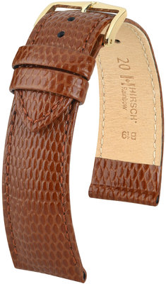 Correa de piel marrón Hirsch Rainbow M 12302670-1 (Teletina)