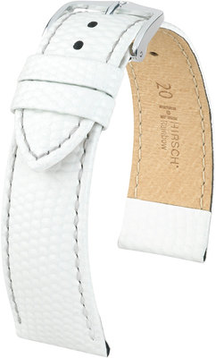 Correa de piel blanca Hirsch Rainbow M 12302600-2 (Teletina)
