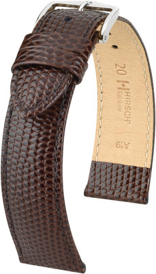 Correa de piel marrón oscuro Hirsch Rainbow M 12302610-2 (Teletina)