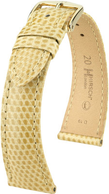 Correa de piel beige Hirsch London L 04366090-1 (Piel de lagarto) Hirsch selection
