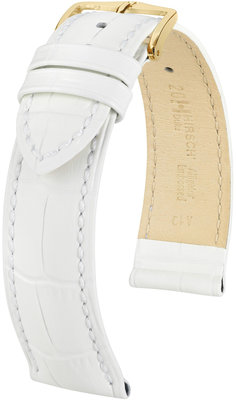 Correa de piel blanca Hirsch Duke M 01028101-1 (Teletina)
