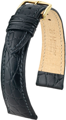 Correa de piel negra Hirsch Aristocrat M 03828150-1 (Teletina)