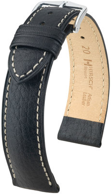 Correa de piel negra Hirsch Boston L 01302050-2 (Teletina)