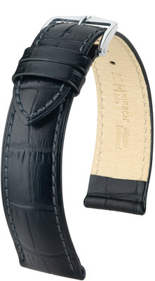 Correa de piel negra Hirsch Duke L 01029050-2 (Teletina)