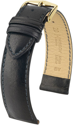 Correa de piel negra Hirsch Merino L 01206050-1 (Piel de oveja)