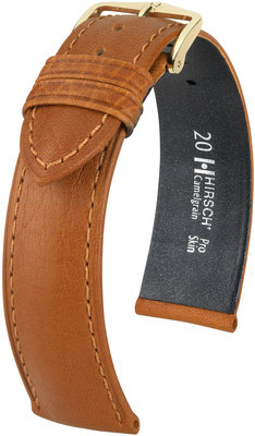 Correa de piel marrón Hirsch Camelgrain L 01009010-1 (Teletina)