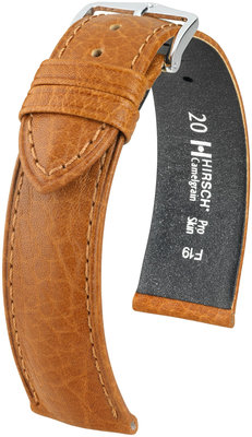 Correa de piel marrón Hirsch Camelgrain XL 01009210-2 (Teletina)